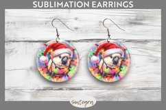 Christmas Cockatoo v2 Entangled in Lights Round Earrings Sub Product Image 1