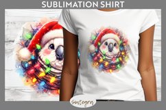 Christmas Cockatoo v4 Entangled in Lights T-shirt Sublimatio Product Image 1