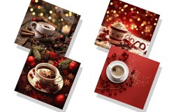 Christmas Coffee Seamless Digital Paper Bundle Product Image 6