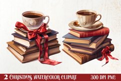 Christmas Coffee Clipart Sublimation, Christmas PNG Product Image 1
