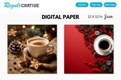 Christmas Coffee Seamless Digital Paper Product Image 1
