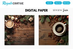 Christmas Coffee Seamless Digital Paper Product Image 1