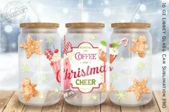 Christmas coffee 16 oz libbey glass can, Christmas tumbler Product Image 1