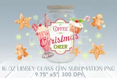 Christmas coffee 16 oz libbey glass can, Christmas tumbler Product Image 2