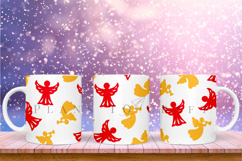 christmas coffee mug sublimation wrap glass mug wrap svg presized for 11oz and 15oz glass mug are sublimation files