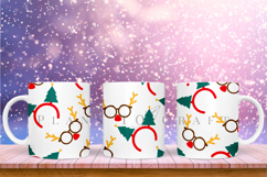 christmas coffee mug sublimation wrap glass mug wrap svg presized for 11oz and 15oz glass mug are sublimation files