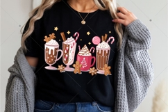 Christmas Coffee Pink Coquette Bow Png Product Image 3