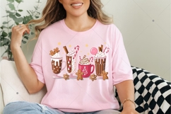 Christmas Coffee Pink Coquette Bow Png Product Image 5
