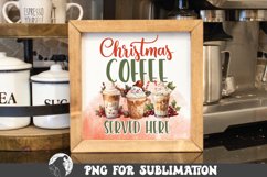 Christmas Coffee PNG, Printable Christmas Sign, Sublimation Product Image 1
