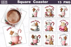 Christmas Square Coaster Bundle | Christmas Cocktail Coaster Product Image 1