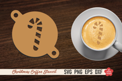  Christmas coffee stencil SVG with festive latte art designs for laser cutting.