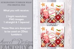 Vintage Christmas Tumbler PNG, Christmas coffee tumbler Product Image 2