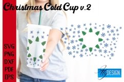 Christmas Cold Cup 24 oz|SVG Bundle|24oz Venti Full Wrap v.2 Product Image 8