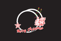 Christmas collage frame photo decoration vector Product Image 2