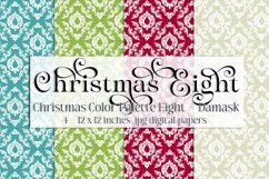 Christmas Background, Christmas Eight Color Palette, Damask Product Image 1