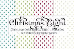 Christmas Background, Christmas Eight Color Palette, Dots Product Image 1