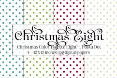 Christmas Background, Christmas Eight Color Palette, Dots Product Image 1