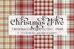 Christmas Background, Christmas Five Color Palette, Plaid s4 Product Image 1