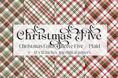 Christmas Background, Christmas Five Color Palette, Plaid s5 Product Image 1