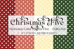 Christmas Background, Christmas Five Color Palette, Dots Product Image 1