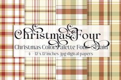 Christmas Background, Christmas Four Color Palette, Plaid s3 Product Image 1