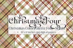 Christmas Background, Christmas Four Color Palette, Plaid s4 Product Image 1