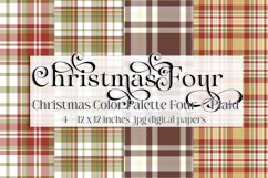 Christmas Background, Christmas Four Color Palette, Plaid s1 Product Image 1