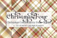 Christmas Background, Christmas Four Color Palette, Plaid s2 Product Image 1