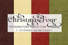 Christmas Background, Christmas Four Color Palette, Vintage Product Image 1