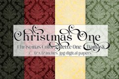 Christmas Background, Christmas One Color Palette, Damask Product Image 1