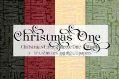 Christmas Background, Christmas One Color Palette, Words Product Image 1