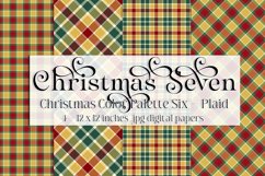 Christmas Background, Christmas Seven Color Palette, Plaid 3 Product Image 1