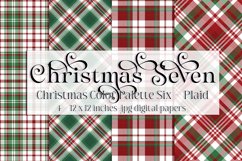 Christmas Background, Christmas Seven Color Palette, Plaid 5 Product Image 1