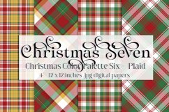 Christmas Background, Christmas Seven Color Palette, Plaid 7 Product Image 1