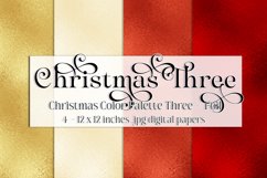 Christmas Background, Christmas Three Color Palette, Foil Product Image 1