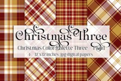 Christmas Background, Christmas Three Color Palette, Plaid 4 Product Image 1