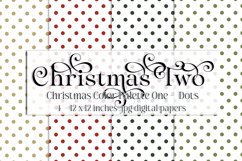 Christmas Background, Christmas Two Color Palette, Polka Dot Product Image 1