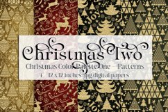 Christmas Background, Christmas Two Color Palette, Patterns Product Image 1