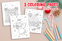 Christmas Kids Coloring Pages | Angel Fireplace House Product Image 1