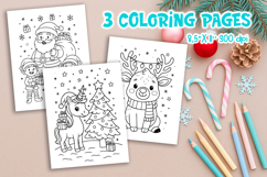 Christmas Coloring Pages Bundle | Kids Holiday JPEG Product Image 19