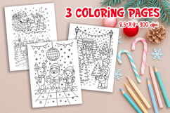 Christmas Coloring Pages Bundle | Kids Holiday JPEG Product Image 15