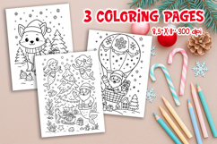 Christmas Coloring Pages Bundle | Kids Holiday JPEG Product Image 9