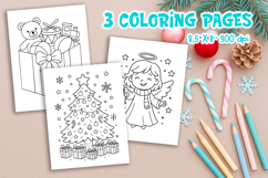 Christmas Coloring Pages Bundle | Kids Holiday JPEG Product Image 20
