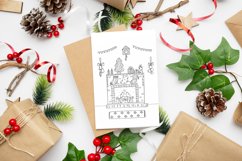 Merry Christmas Coloring Page, Fireplace, Gifts, Stockings Product Image 3