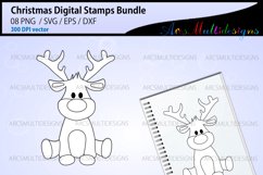 Christmas digital stamps / Christmas coloring page Product Image 2