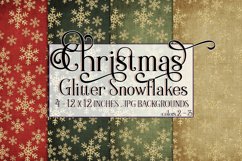 Christmas Background, 12x12 Glitter Snowflakes Backgrounds Product Image 1
