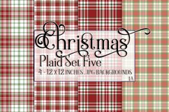 Christmas Background, 12x12 Christmas Plaid Papers, Five Product Image 1