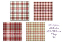 Christmas Background, 12x12 Christmas Plaid Papers, Five Product Image 2