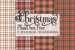 Christmas Background, 12x12 Christmas Plaid Papers, Five Product Image 1