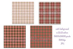 Christmas Background, 12x12 Christmas Plaid Papers, Five Product Image 2